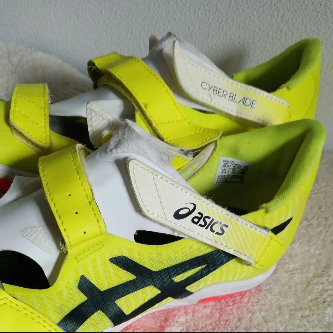 asics スパイクシューズ イエロー