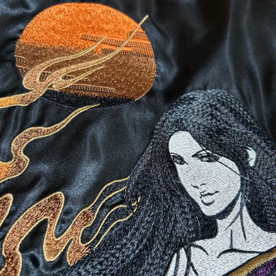 ✨抜刀娘 刺繍　スカジャン　X Lサイズ　✨絡繰魂　ゴールド❌ブラック　レア