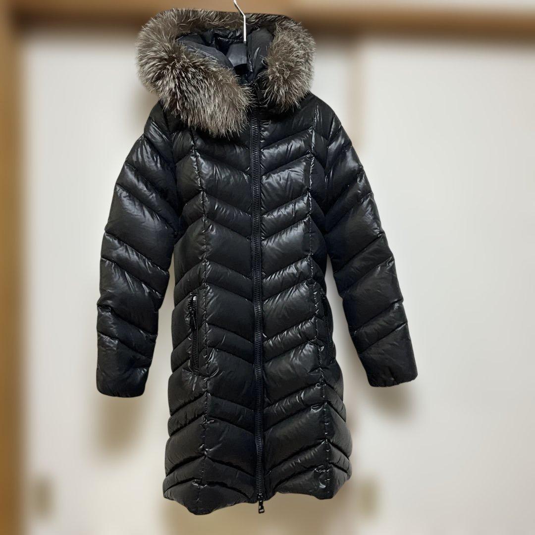 美品MONCLER ブラック ロングダウンジャケット01番