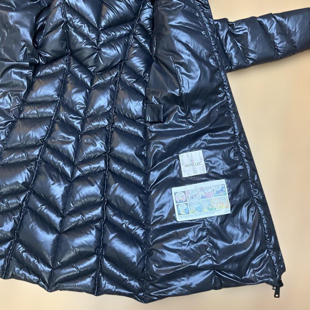 美品MONCLER ブラック ロングダウンジャケット01番