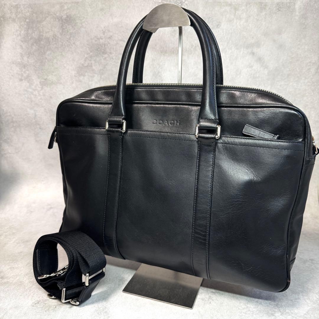美品 コーチ ビジネスバッグ ショルダーバッグ ブリーフケース F71066