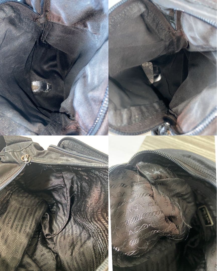 PRADA メッセンジャーバッグ　三角ロゴプレート　ナイロン　レザー　黒　大容量