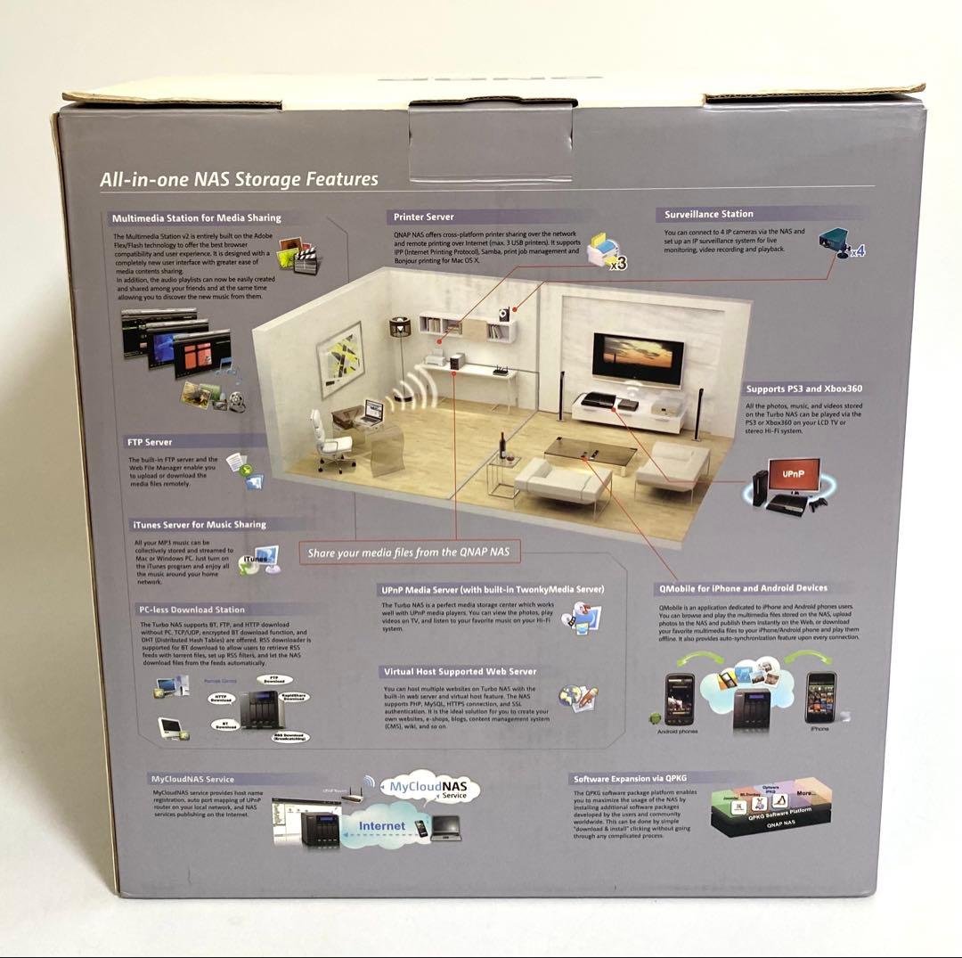 美品 QNAP キューナップ TS-419P II NAS サーバー HDD