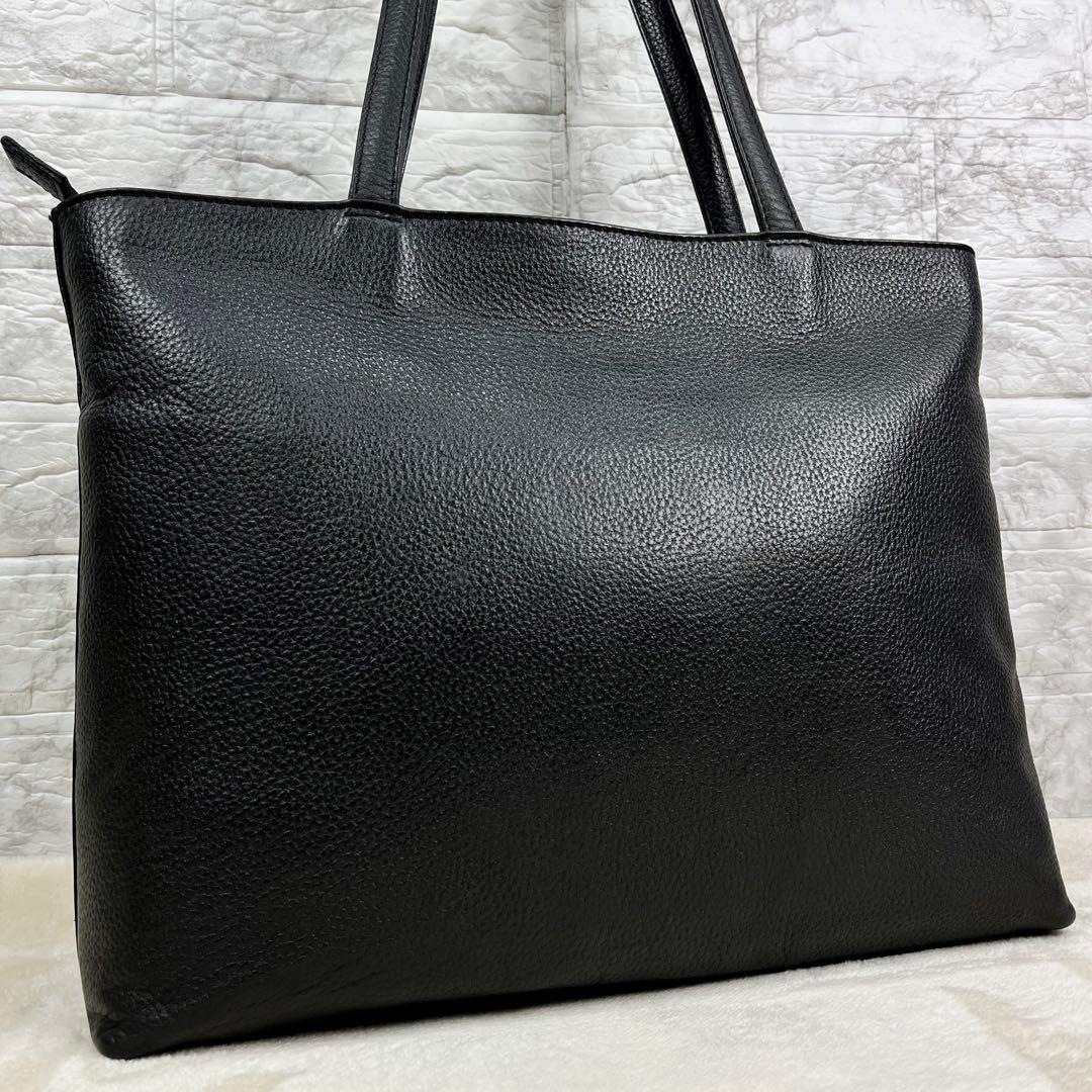 【極美品】 ハッシュタグ メンズ ビジネス トートバッグ A4可 肩掛け シボ革