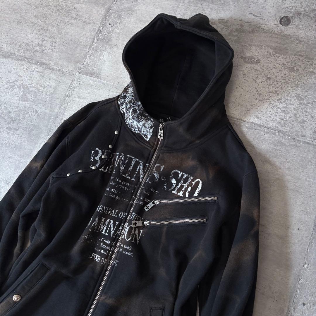 ジャケット・アウター 00s sweat blouson scull gimmick y2k punk