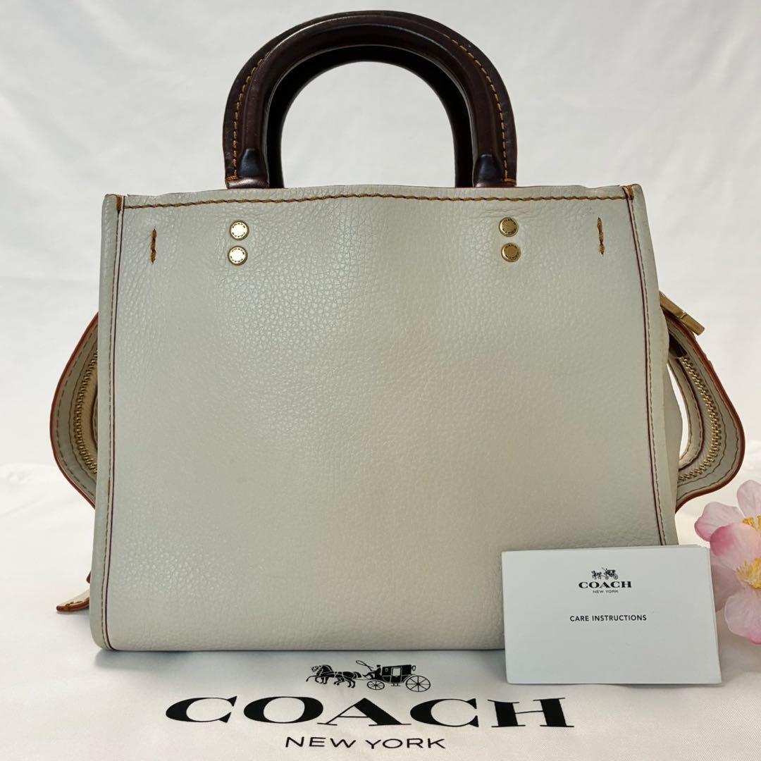 【美品】コーチ 20315 ローグ 25 グラブタン 3way ハンドバッグ