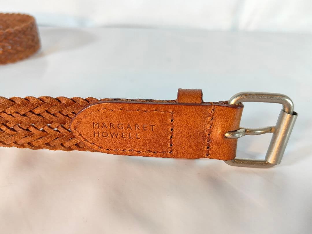 【美品】MHL マーガレットハウエル　高級レザーベルト 本革/牛革 英国製正規品