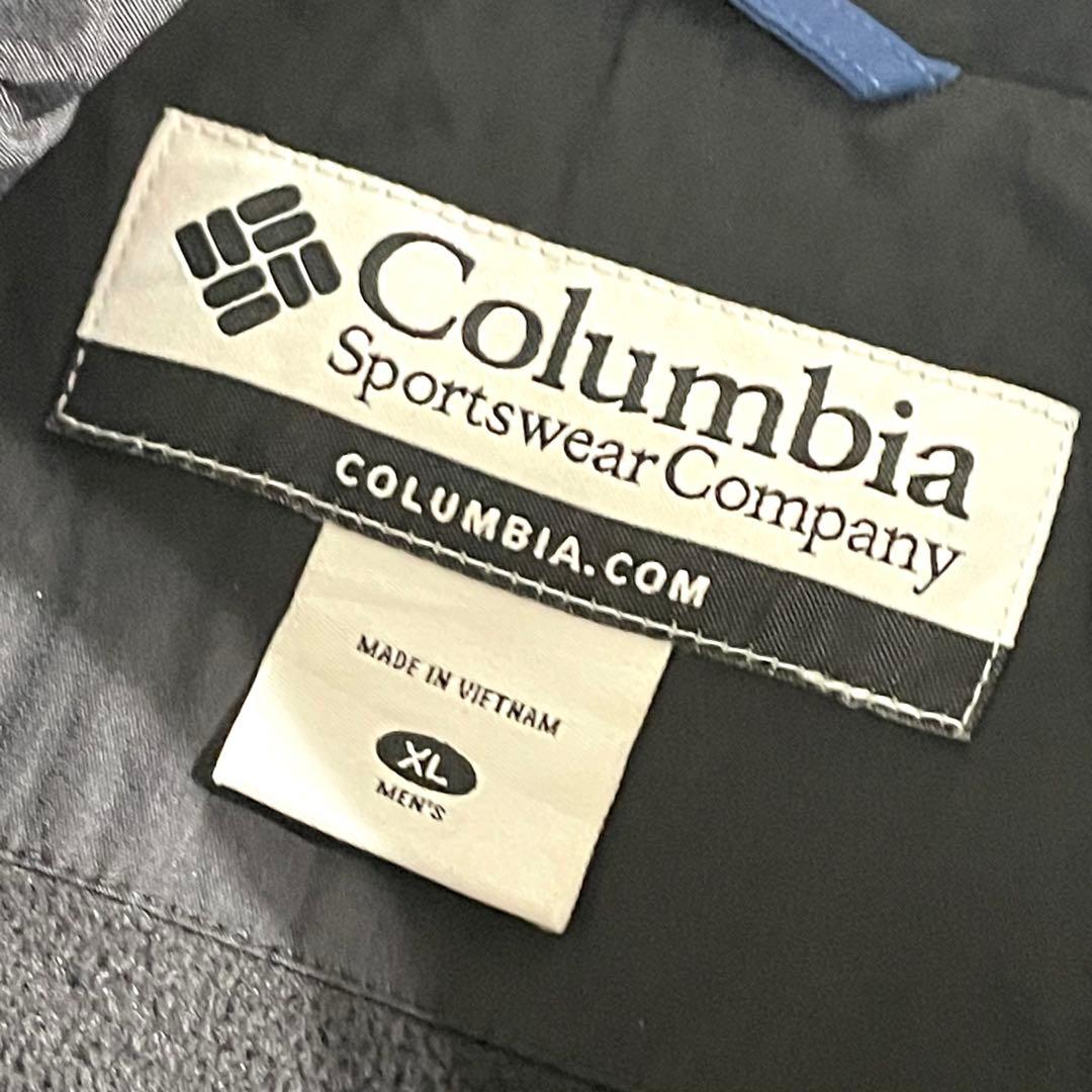 コロンビア　中綿　ナイロンジャケット　ネイビー　ブラック　ＸＬ　切替デザイン