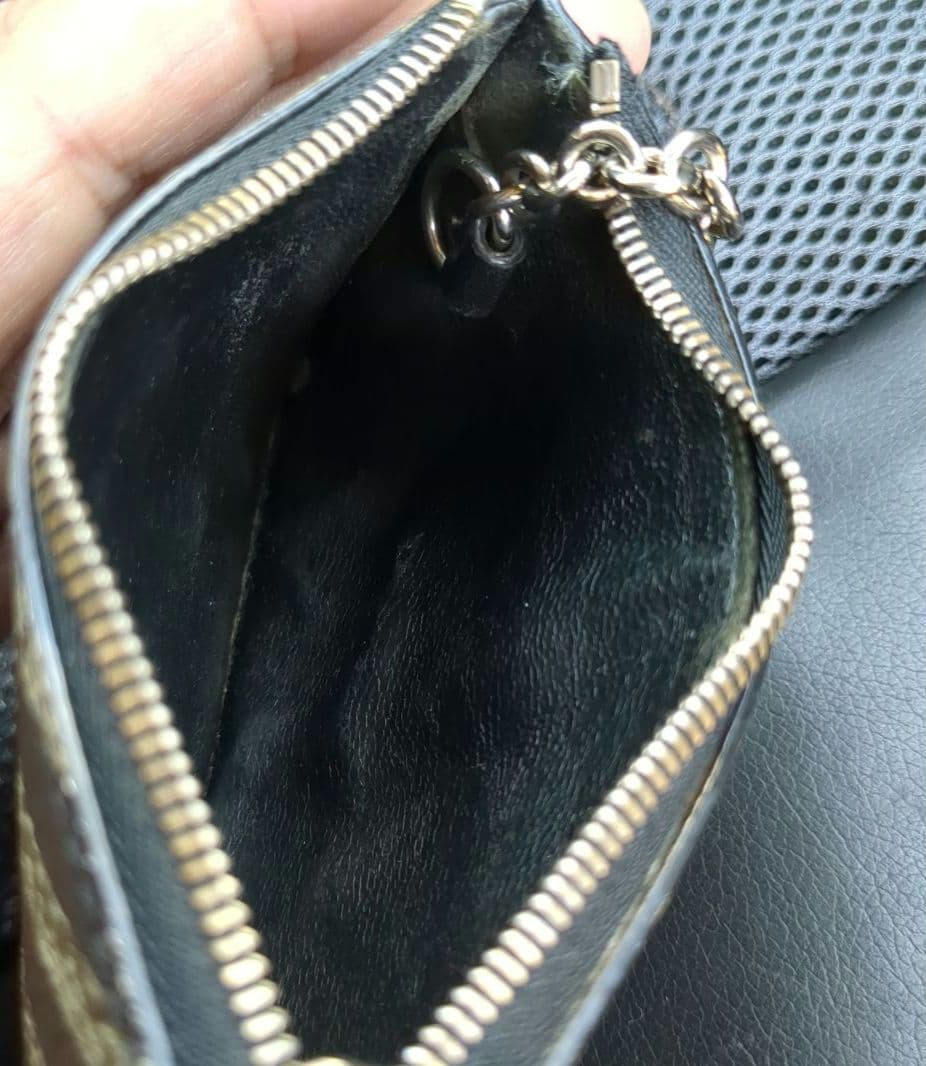 グッチ カレイド ケース GGスプリーム 総柄 チャーム グレー 黒美品