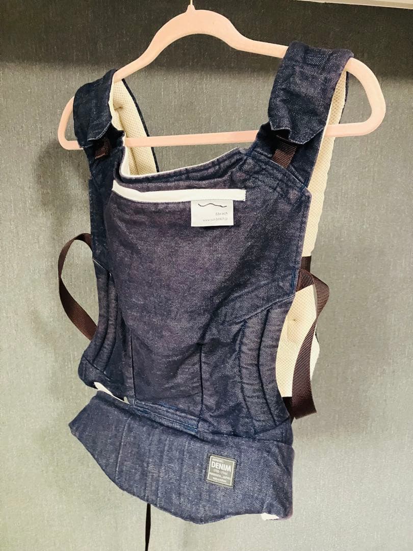 【セット】美品／sun&beach denim navy(OM-1) 抱っこ紐