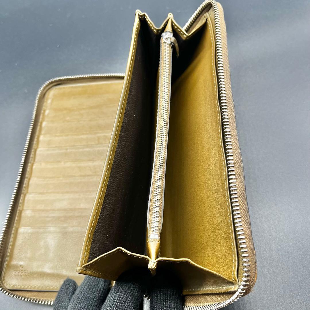 せ*ー様 入手困難/希少✨グッチ オーガナイザー ラウンドファスナー クロコダイ