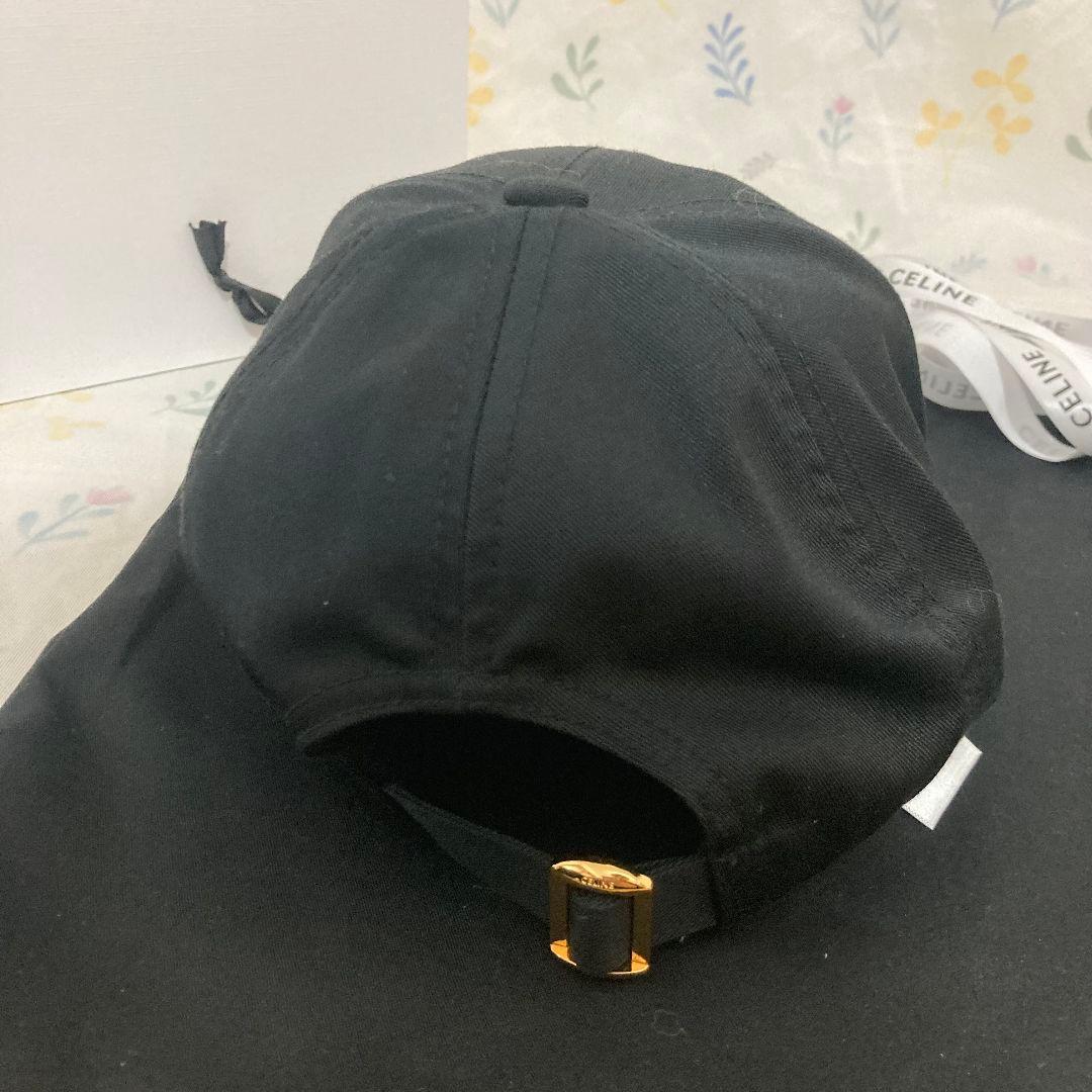 CELINE トリオンフ　キャップ　ブラック