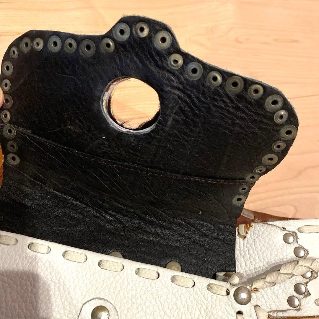 ウエスタンベルト　ネイティブアメリカン　ヴィンテージ　個性的　レザーベルト　腰袋