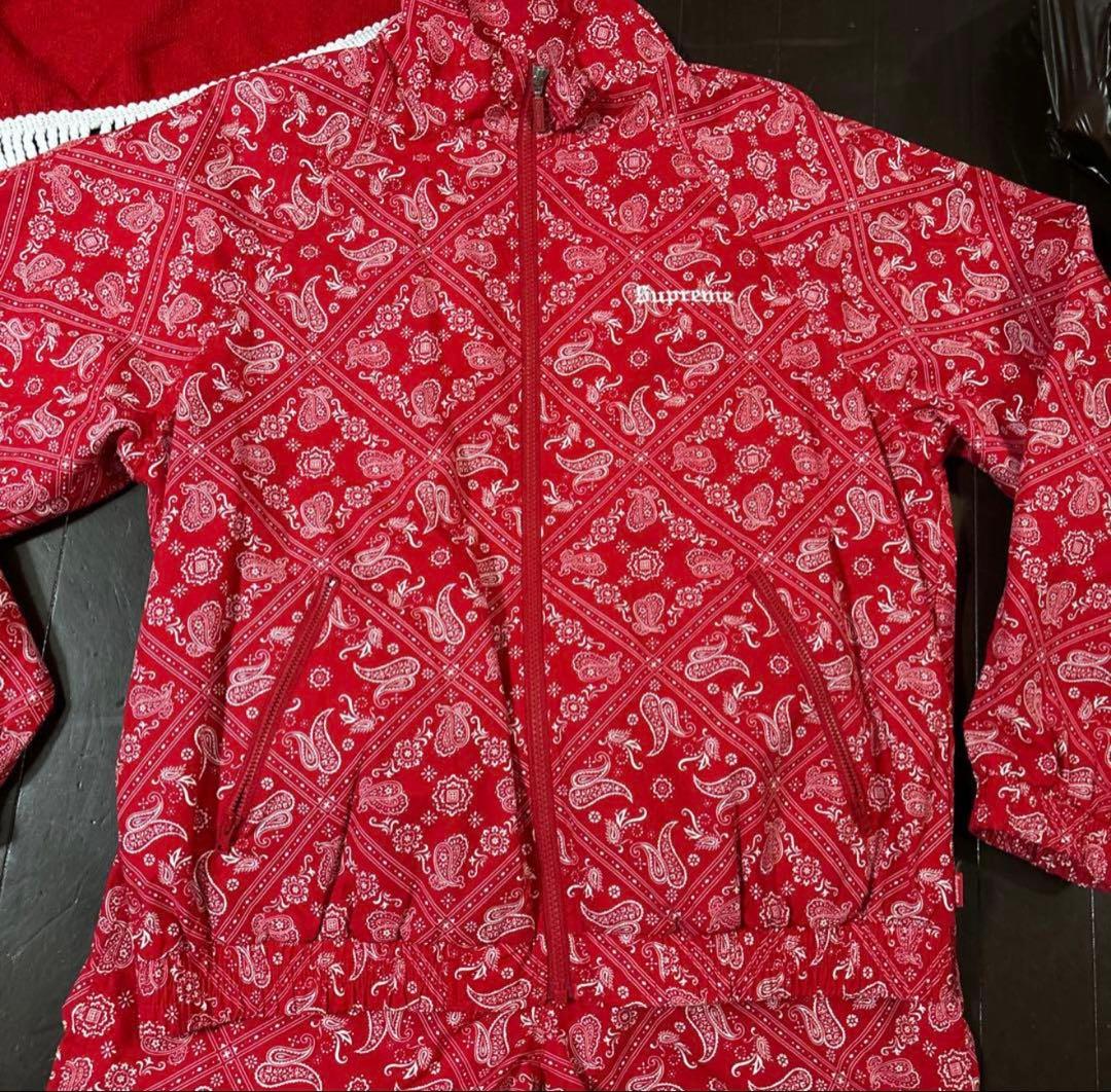 希少Supreme Bandana Track Jacket Redセットアップ