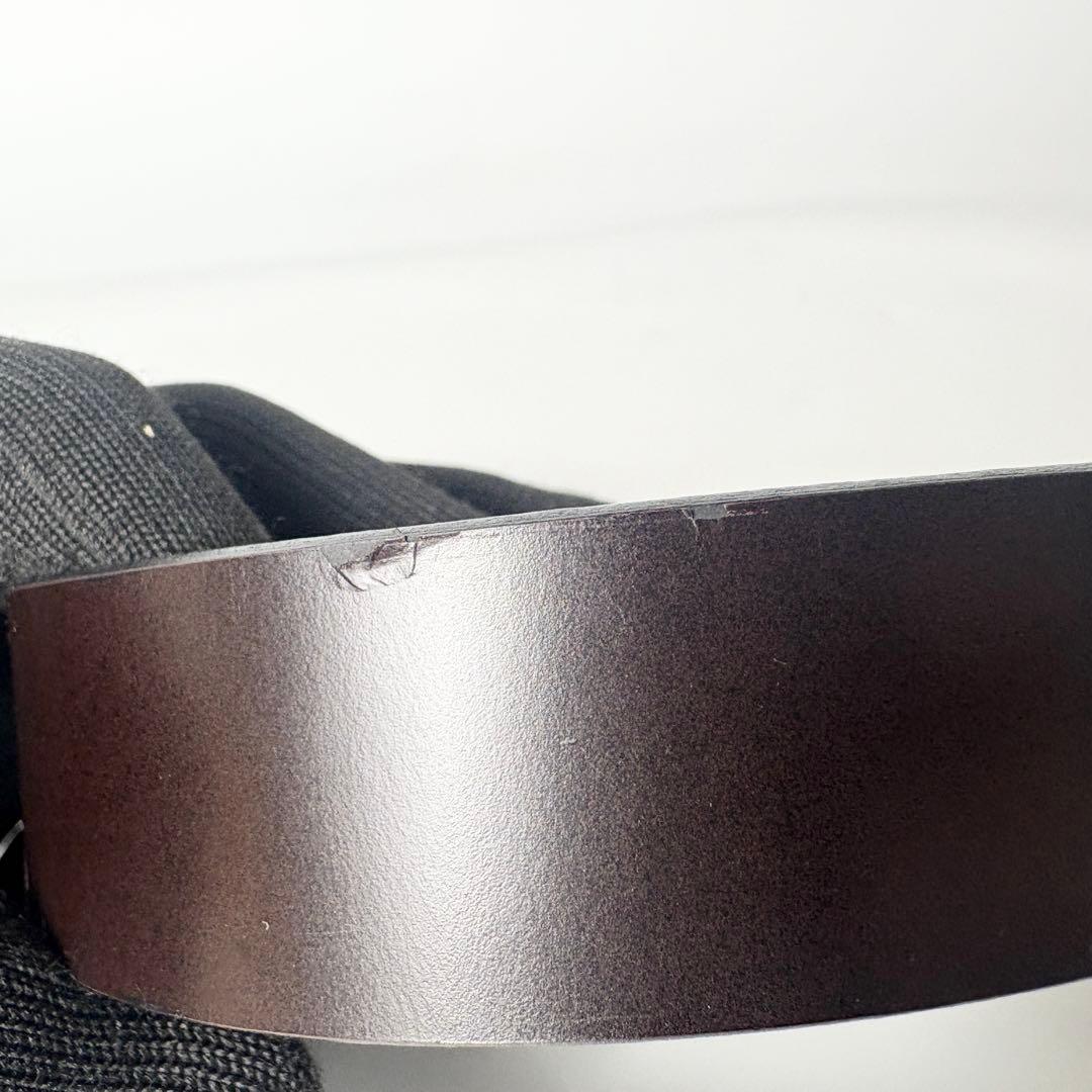 フェンディ　FENDI ロゴプレート　ブラウン　メンズ　レザーベルト　箱付.