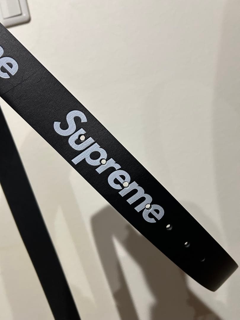 小物 Supreme Repeat Leather Belt / Black