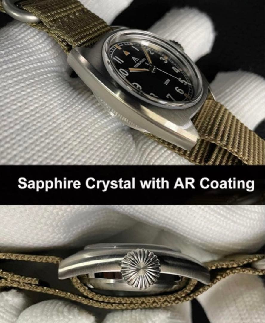 【新品未使用】STEELFLIER ミリタリーウォッチ 36mm Vh31 搭載