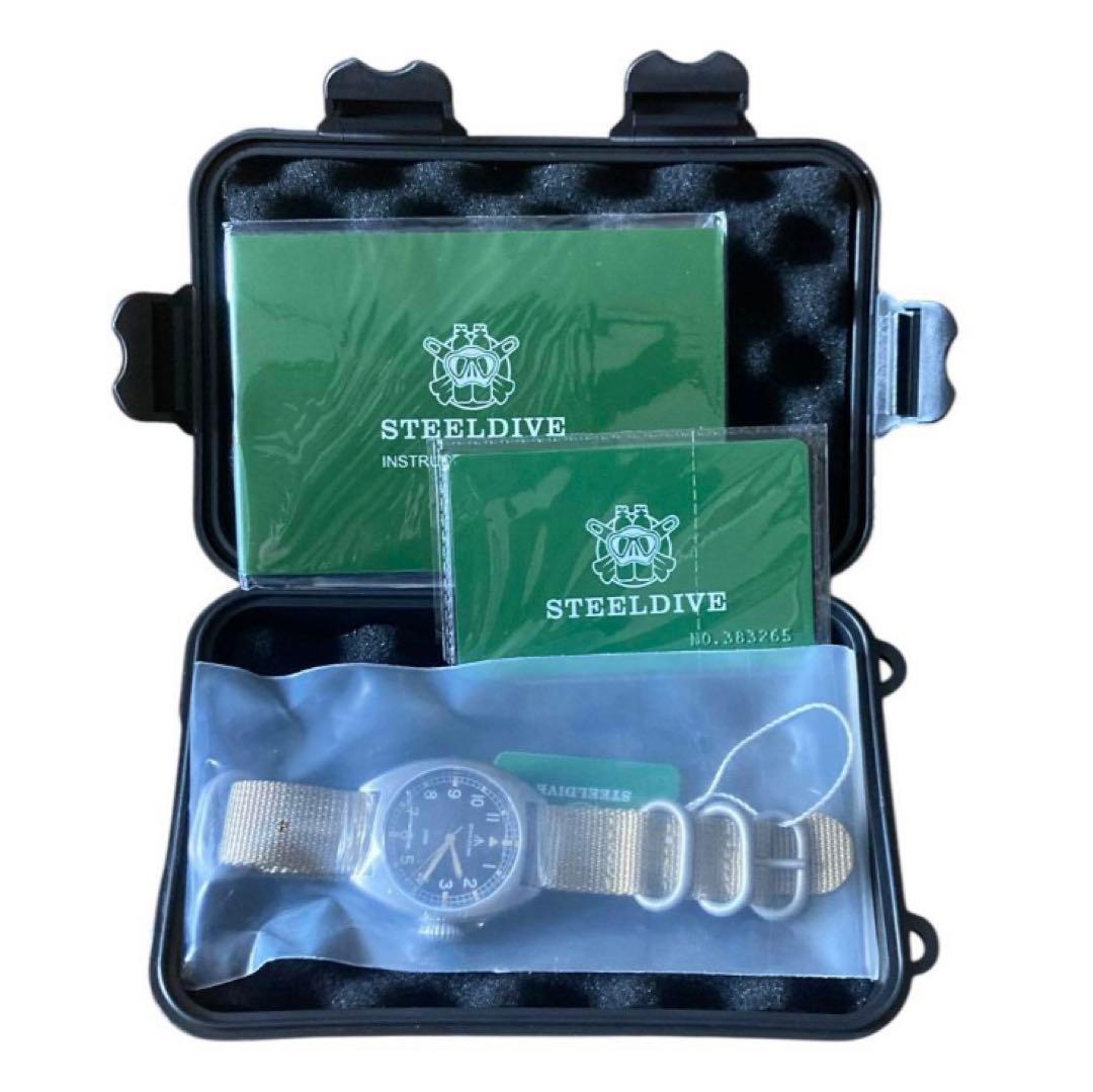 【新品未使用】STEELFLIER ミリタリーウォッチ 36mm Vh31 搭載