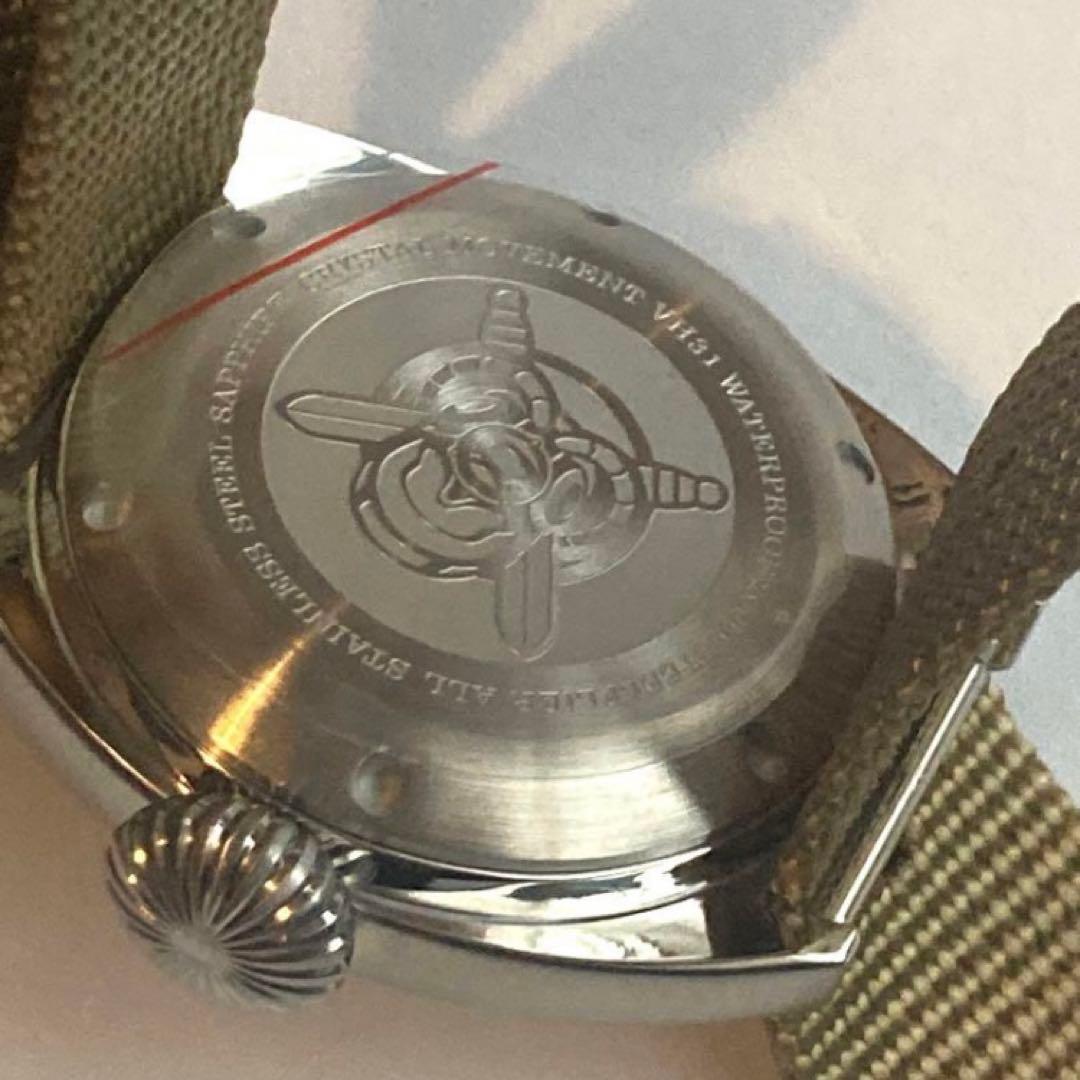 【新品未使用】STEELFLIER ミリタリーウォッチ 36mm Vh31 搭載