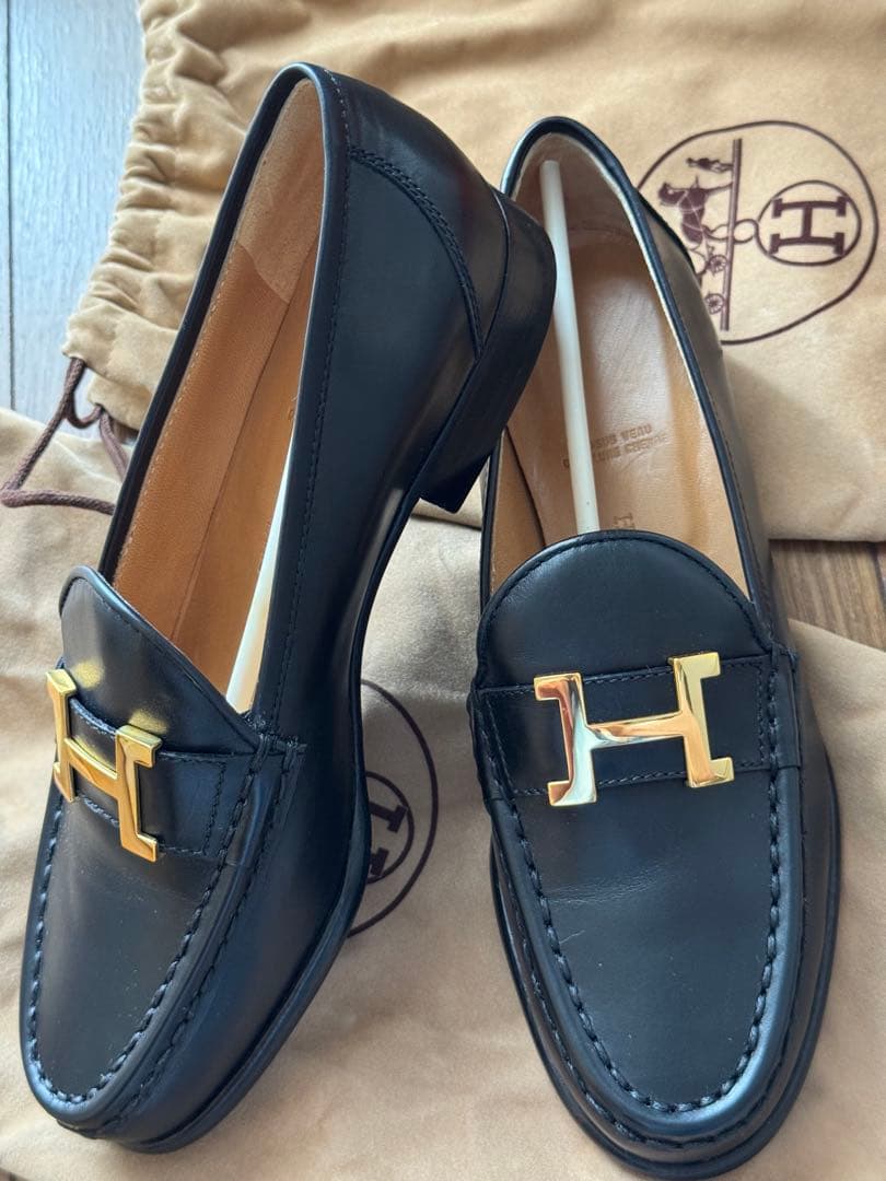 新品未使用　エルメス　コンスタンス ローファー ゴールド金具　35 1/2