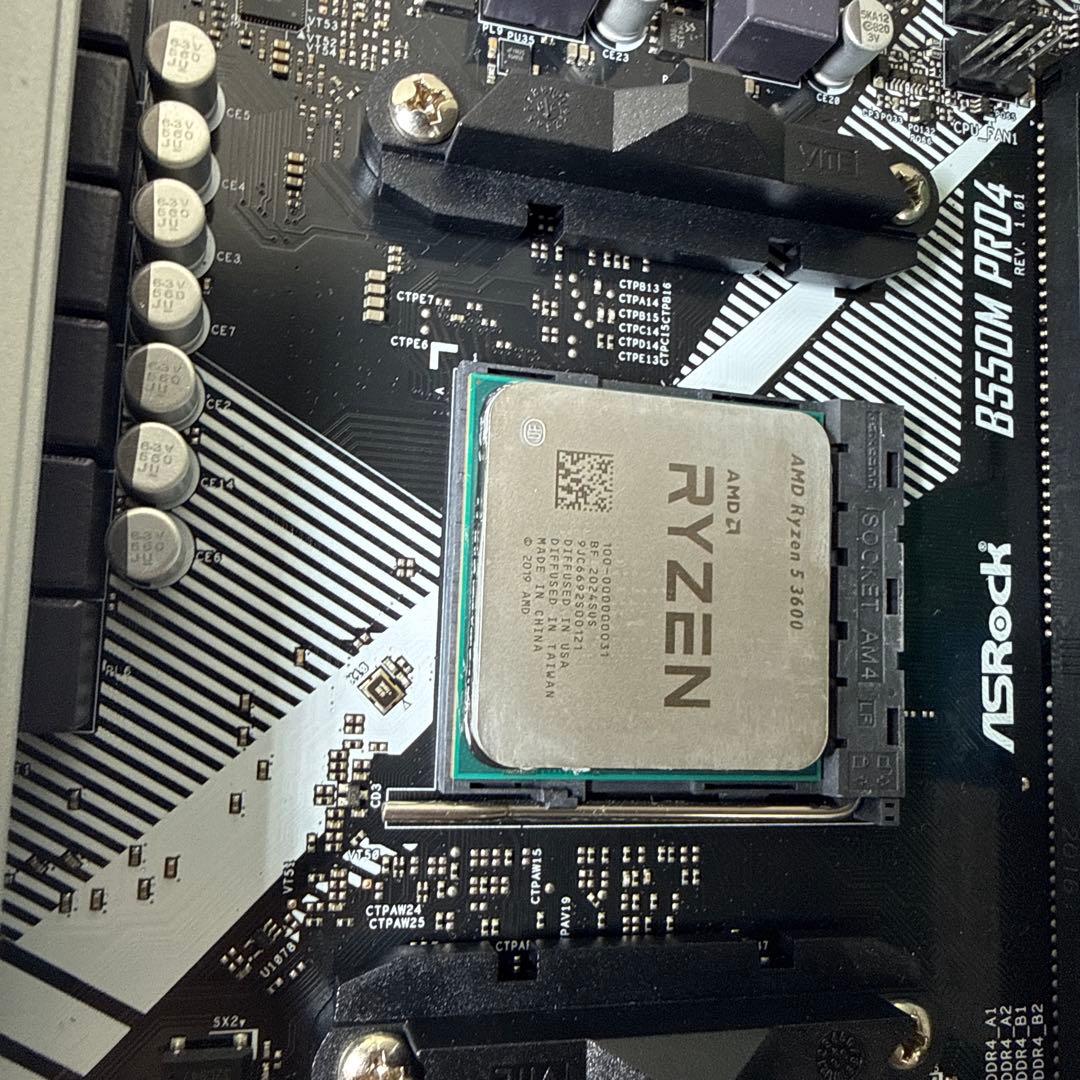 マザーボード Ryzen 5 3600 16GBx2 ASRock B550M PRO4