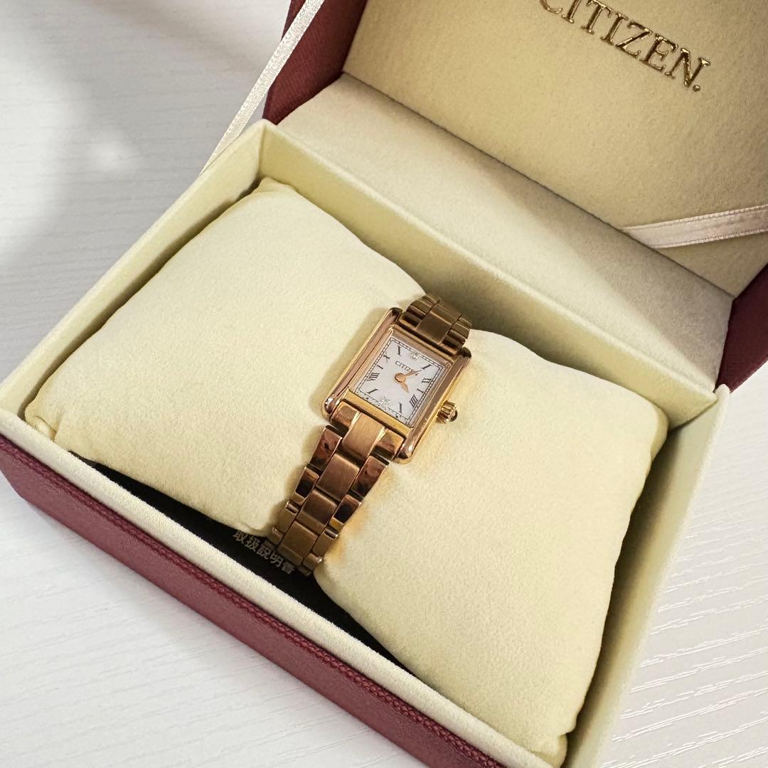 【コメント値引き済！！】kii シチズン エコドライブ ピンクゴールド ダイヤ