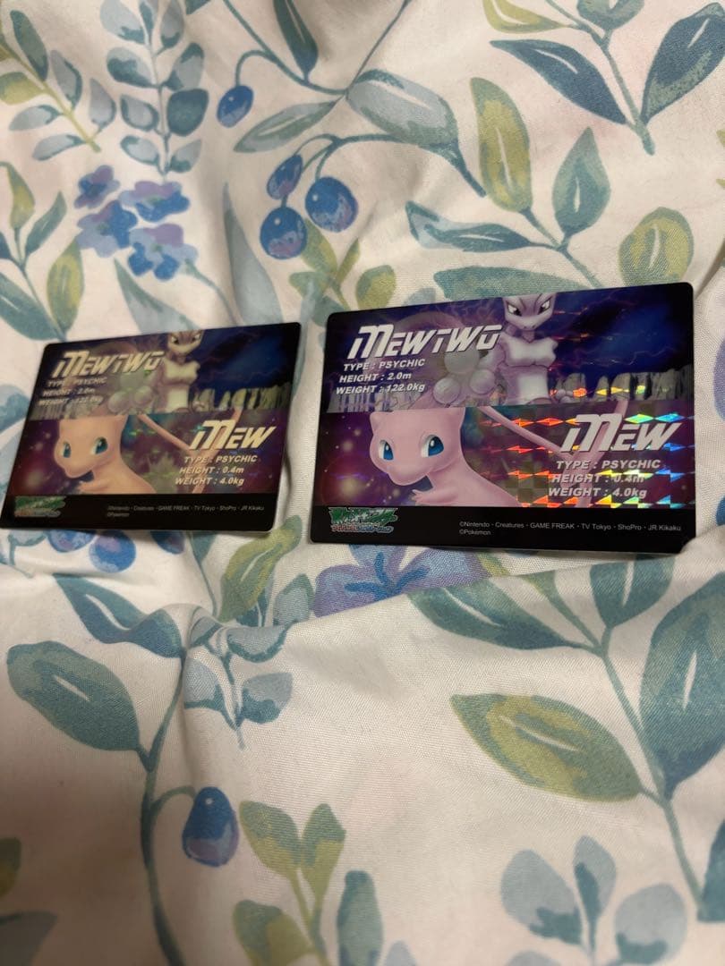 ポケットモンスター　ポケモン図鑑カード　ポケカ ミュウ&ミュウツー　ホログラム