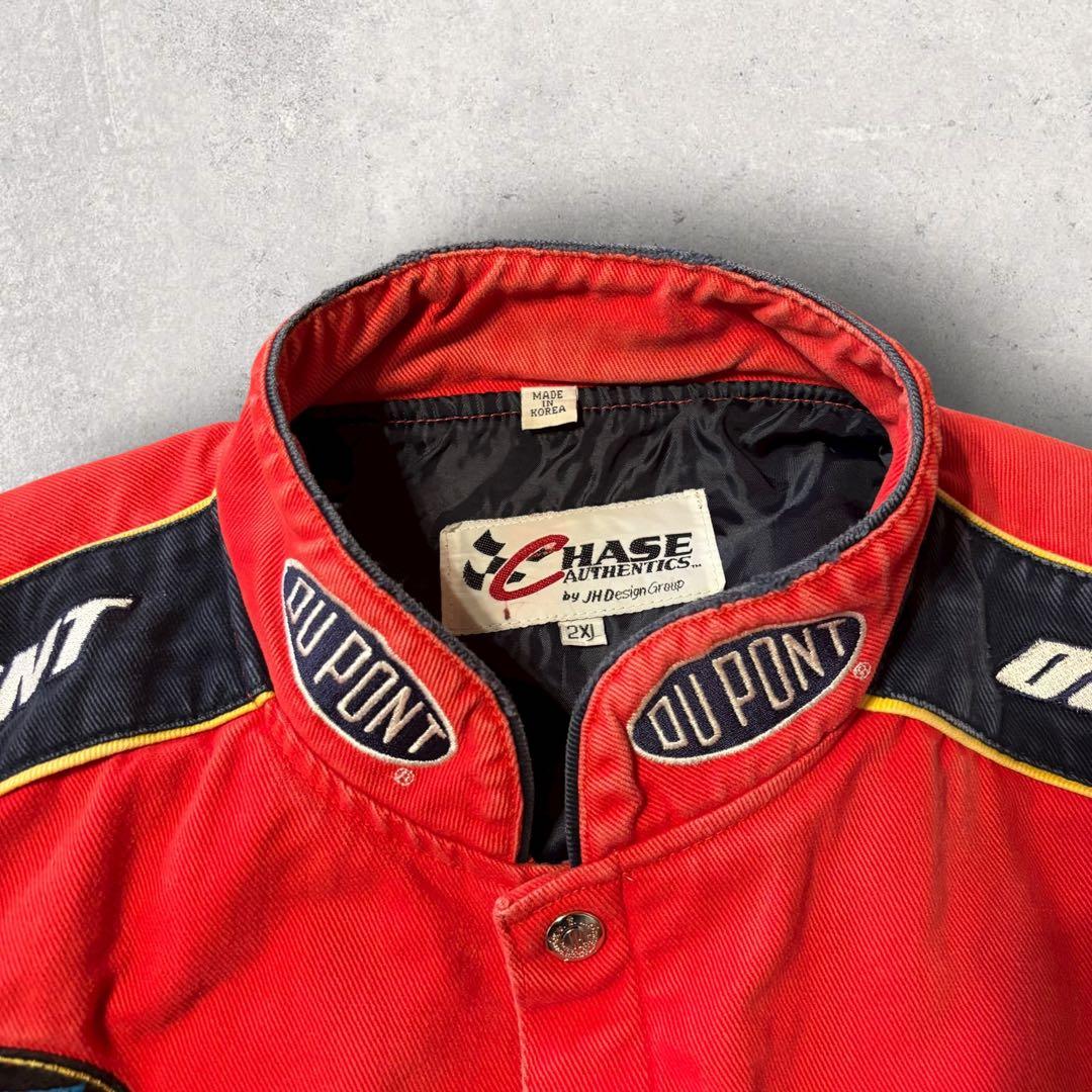 【DU PONT】レーシングジャケット　企業ロゴ　刺繍デザイン　2XL 古着 e