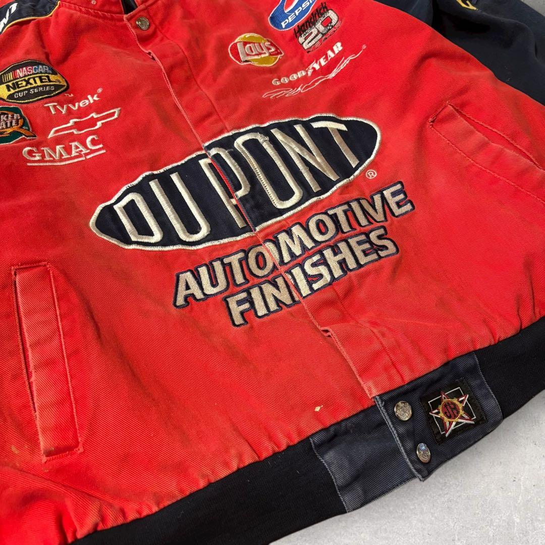 【DU PONT】レーシングジャケット　企業ロゴ　刺繍デザイン　2XL 古着 e