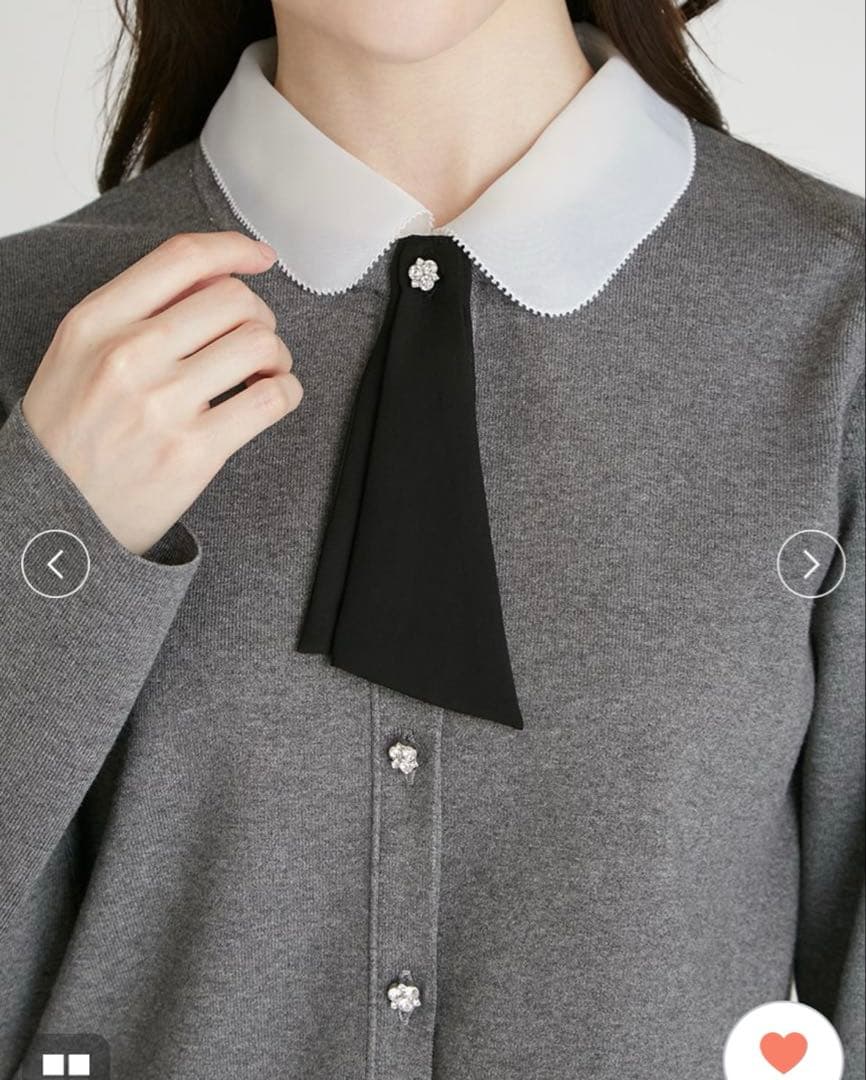 Cel ford デタッチャブル総針カーディガン