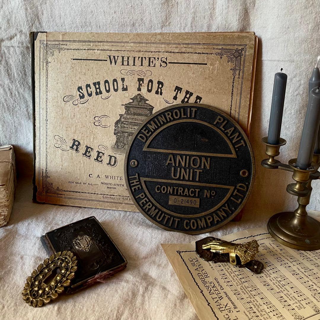 カンパニープレート　サインプレート　銘板　看板　イギリスアンティーク　英国　会社