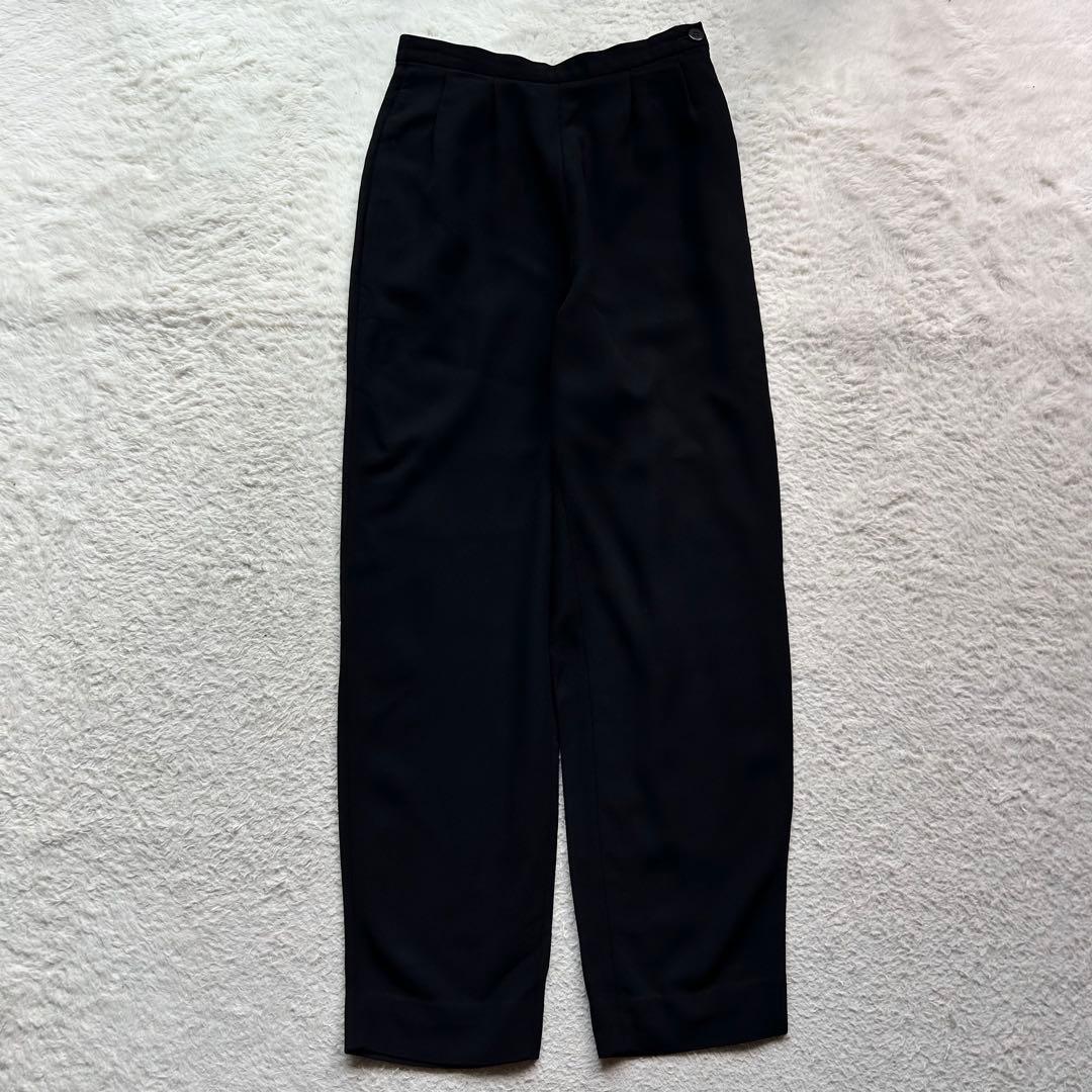 【美品】ジョルジオアルマーニ パンツセットアップ ウール 黒 40 イタリア製