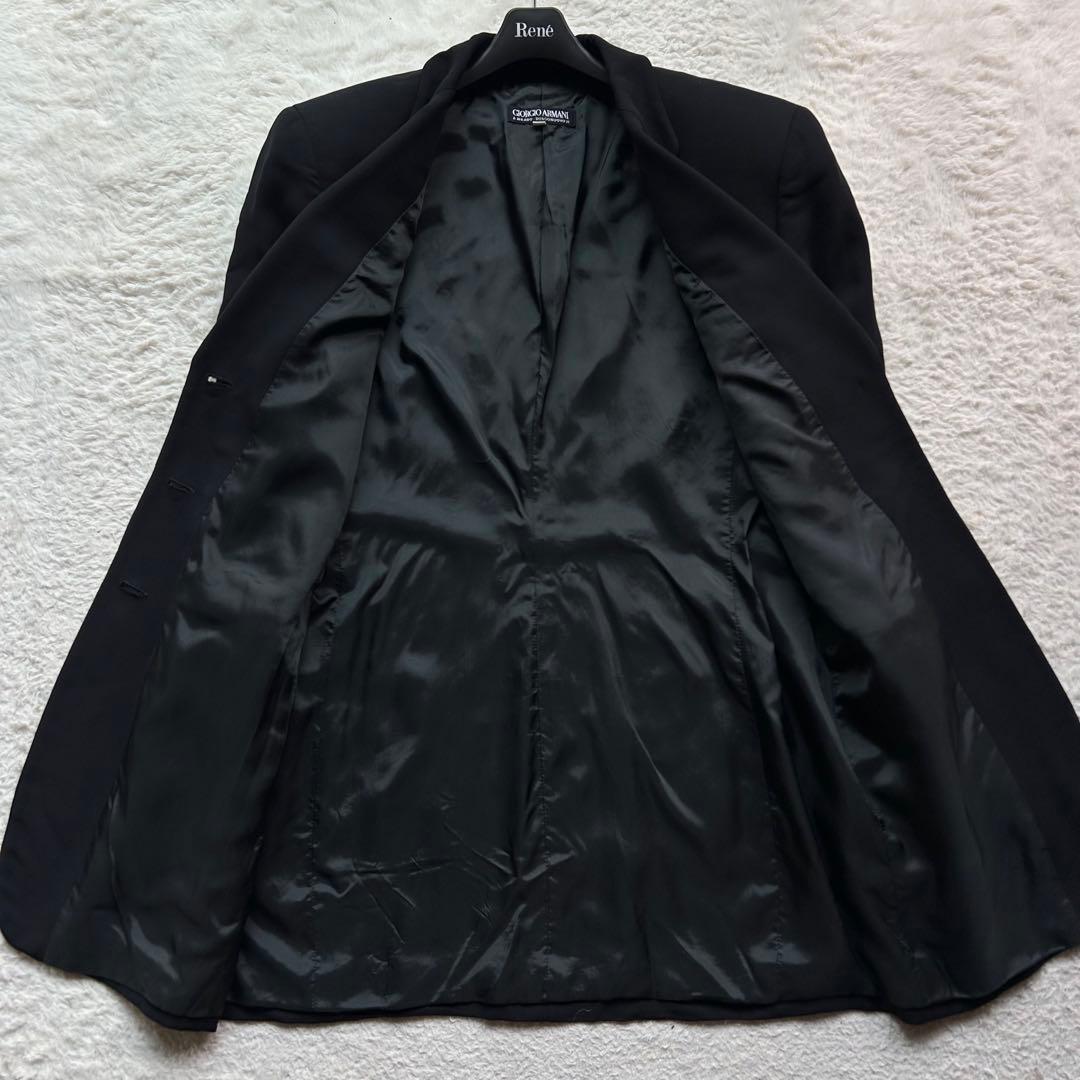 【美品】ジョルジオアルマーニ パンツセットアップ ウール 黒 40 イタリア製