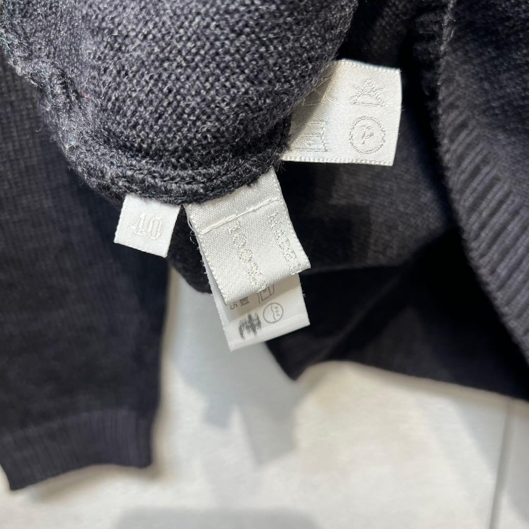 希少 美品 MIU MIU ウール モックネック デザイン 長袖 ニット 40