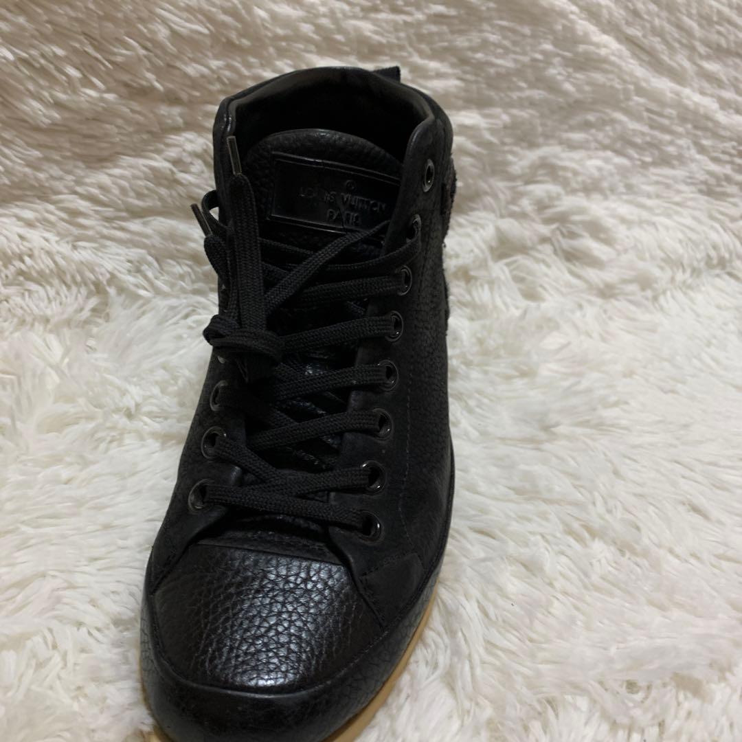 louis vuittonハイカット レザー スニーカー 26cm