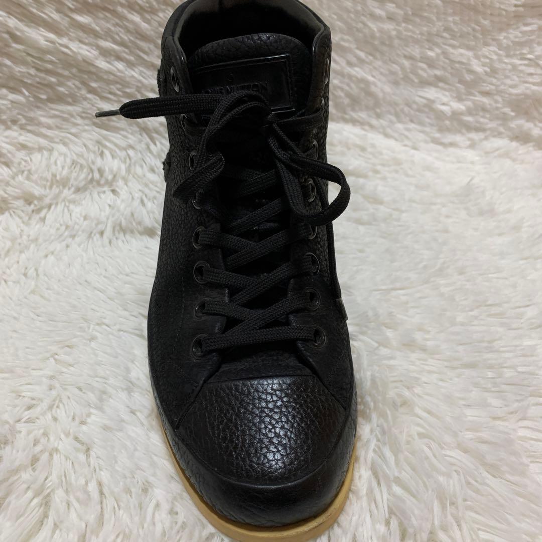 louis vuittonハイカット レザー スニーカー 26cm