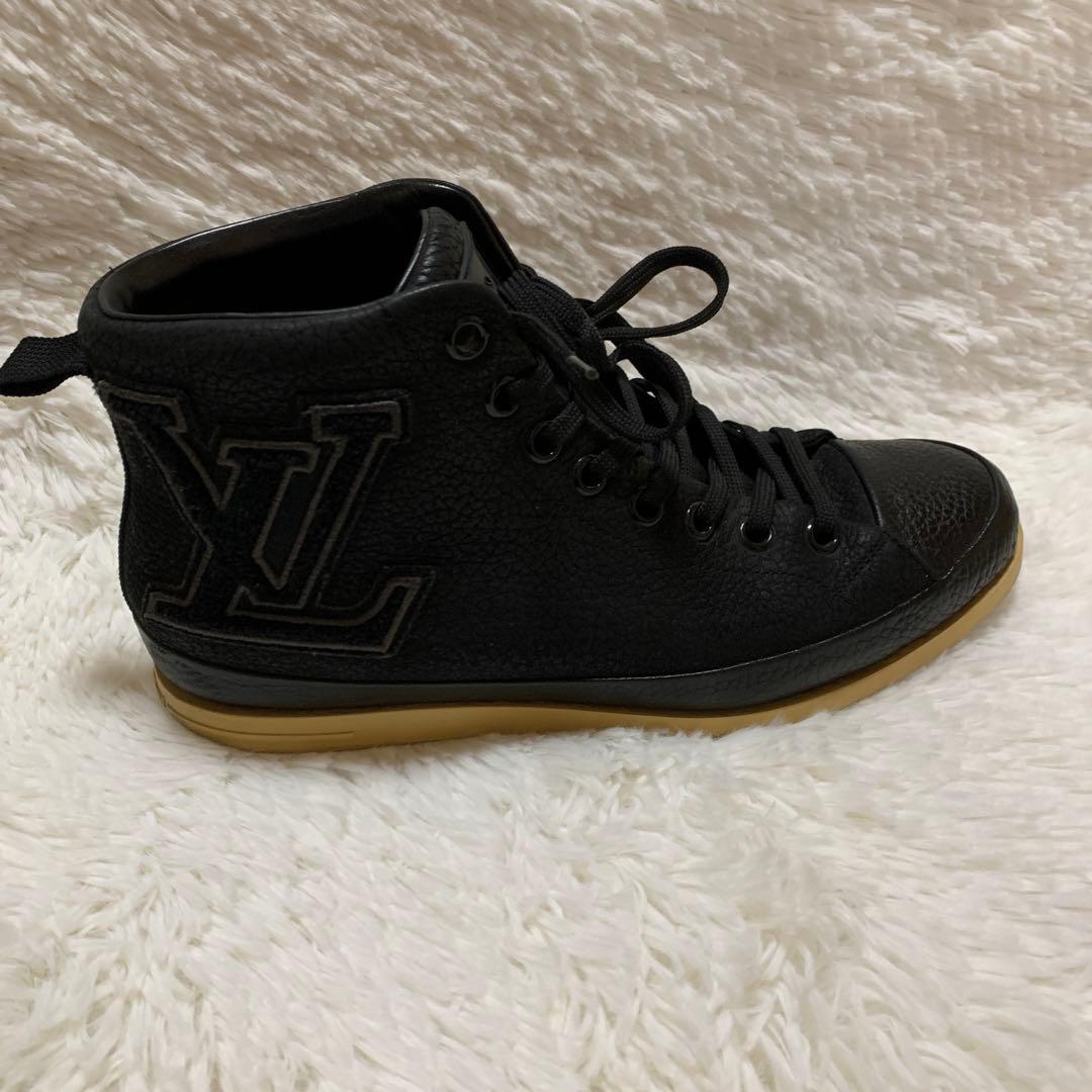 louis vuittonハイカット レザー スニーカー 26cm