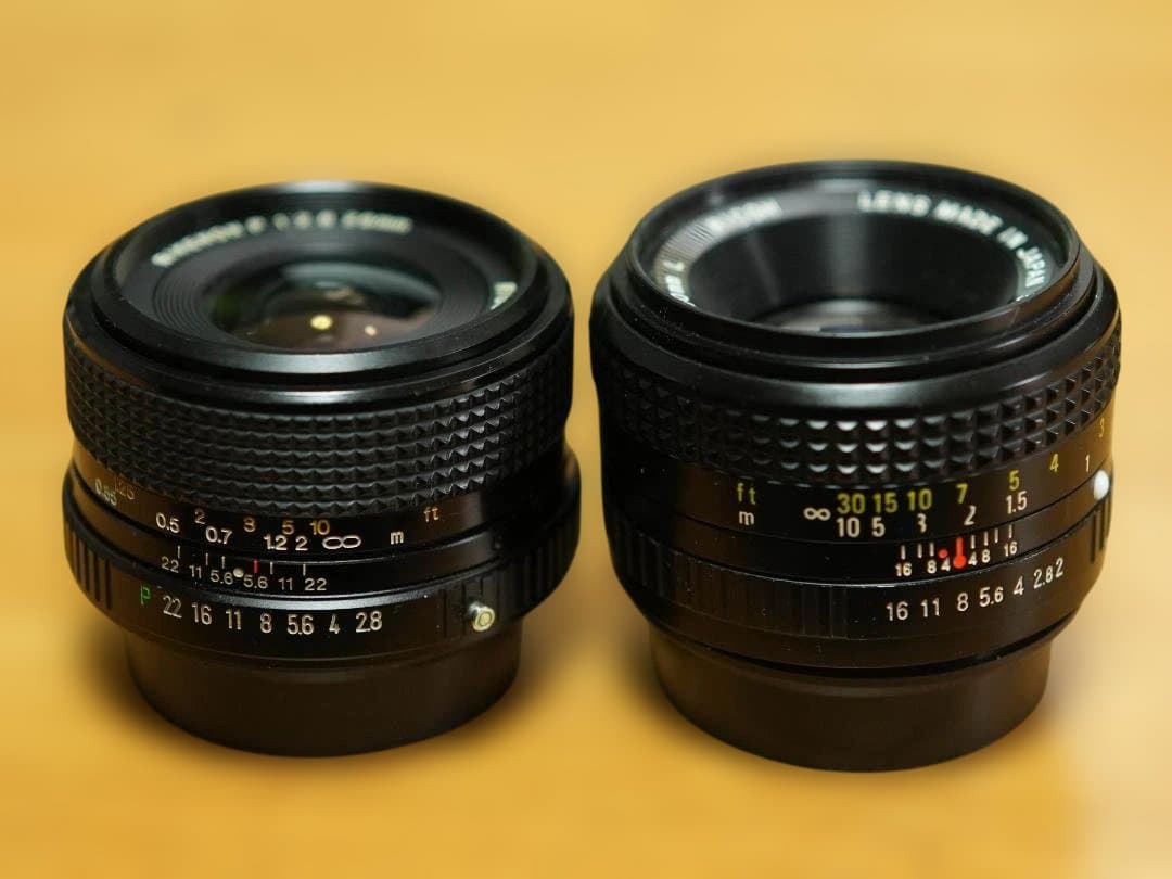 Rikenon P 50mm F2.0 & P 28mm F2.8 レンズ2本