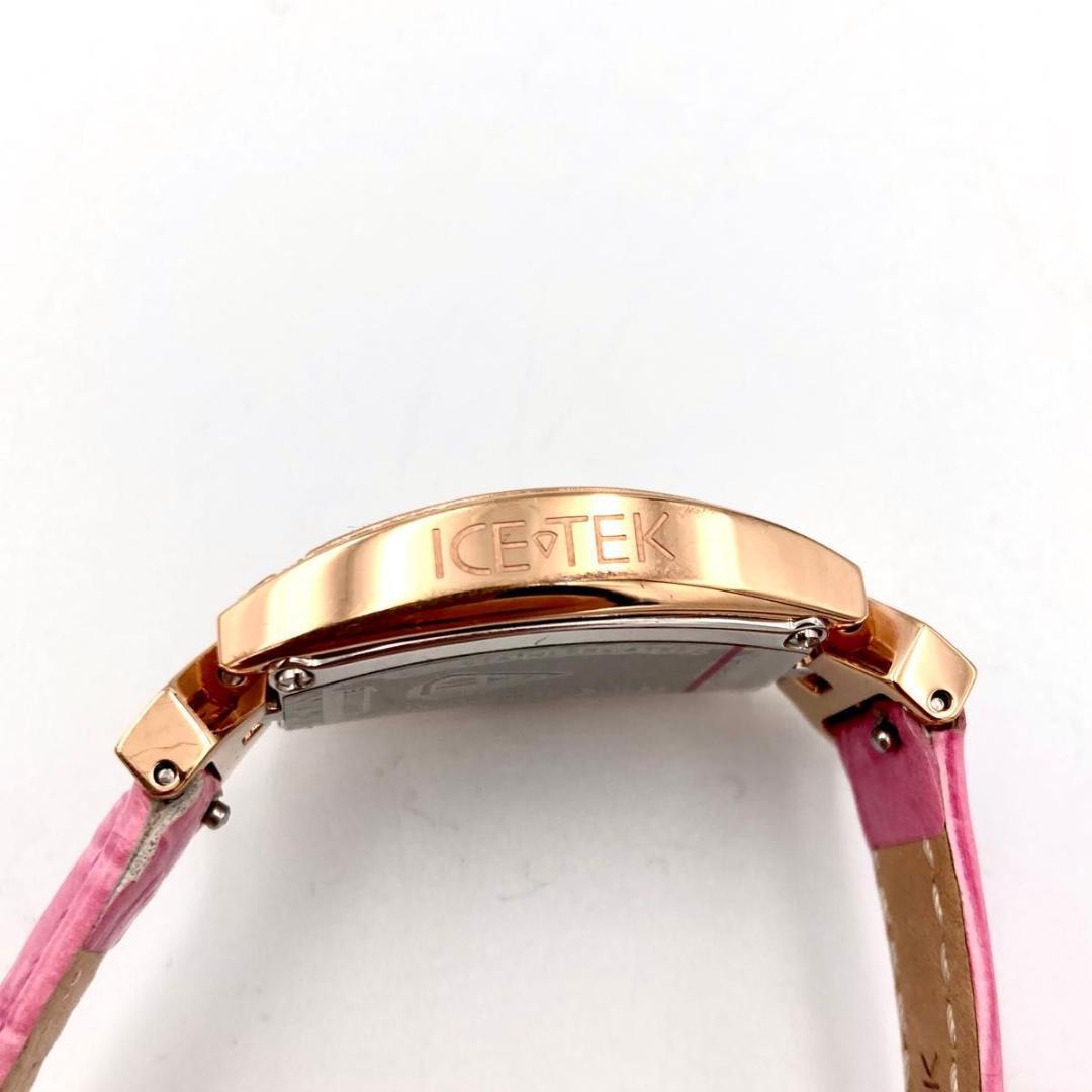 344 極美品 アイステック PQ2-RG 腕時計 クオーツ 石付き シェル