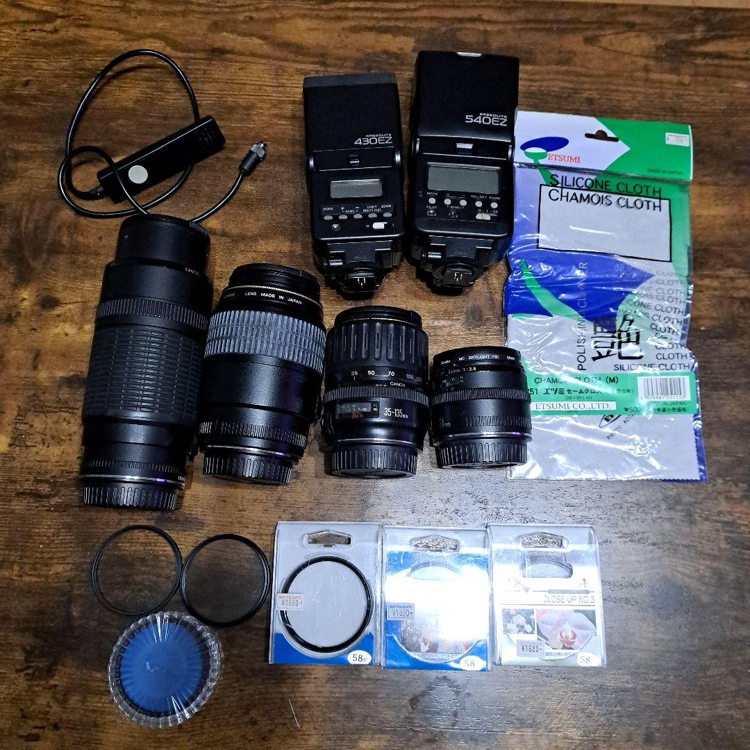 Canon一眼レフレンズ　ストロボ　フィルター　セット