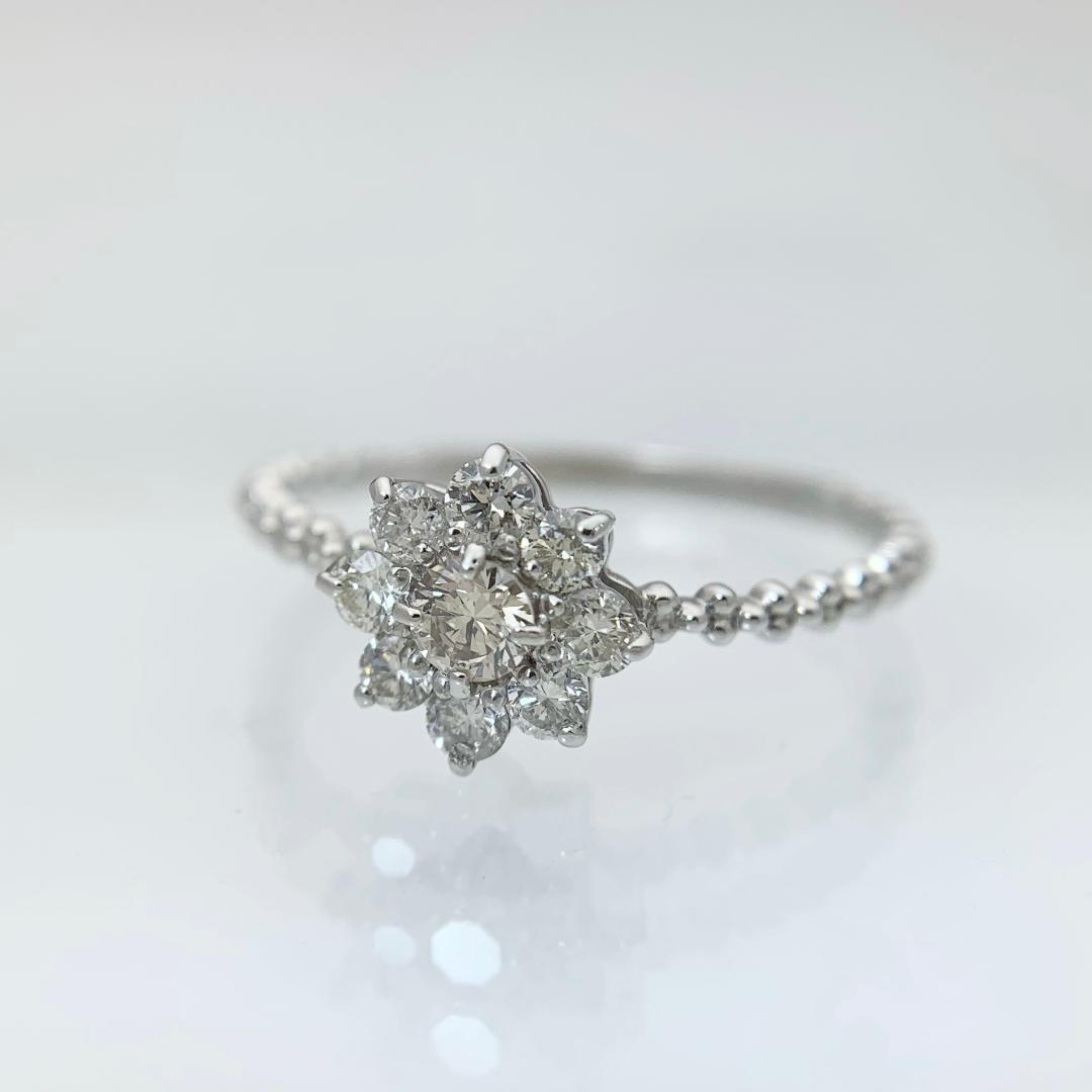 新品 H&C ダイヤモンド リング 0.09ct/0.24ct プラチナ