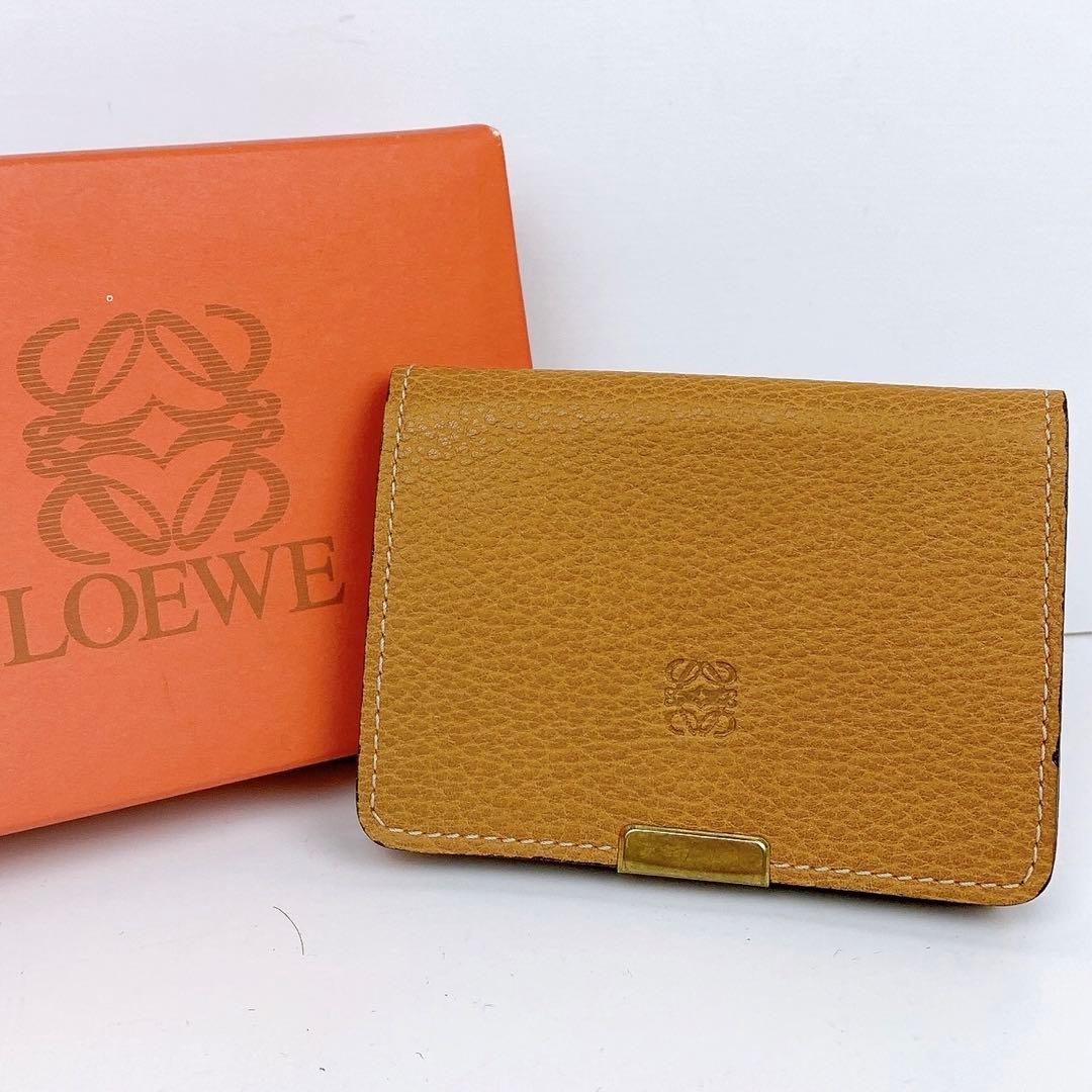 未使用保管品✨ ロエベ ヴィンテージ ケース アナグラム ブラウン レザー