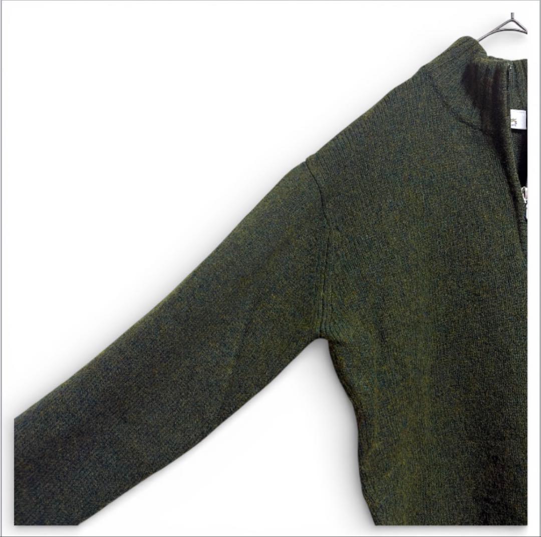 【LACOSTE ラコステ】ウール ハーフジップ ニット モスグリーン 日本製