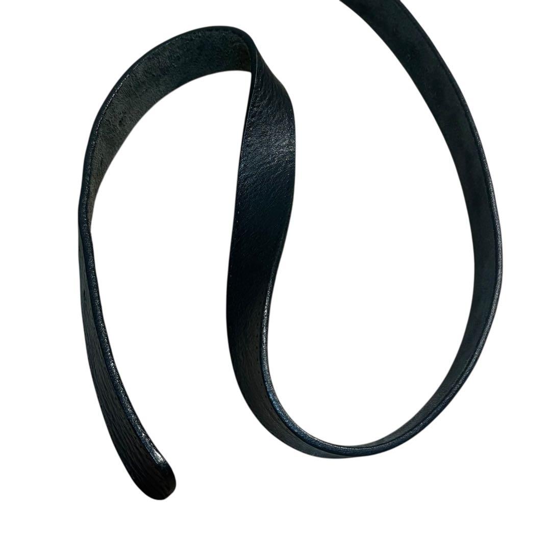 廃盤品　GUCCI グッチ　ブラックレザーベルト GG マーモント　本革　Y2K