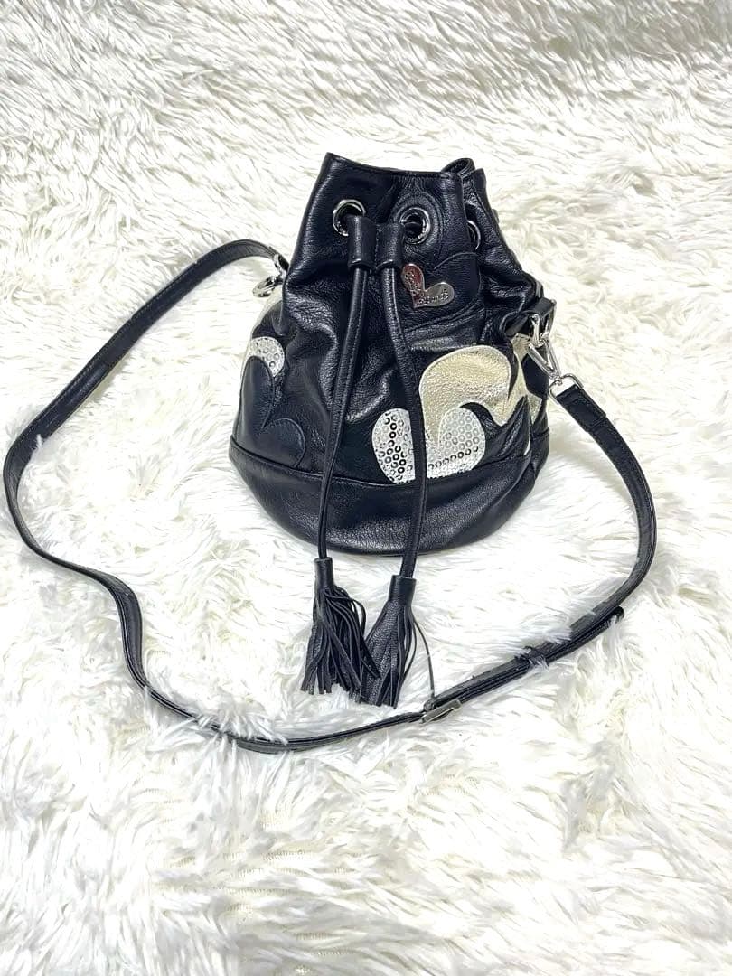 超希少 レア☆シンクビー ショルダーバッグ 巾着 2way レザー