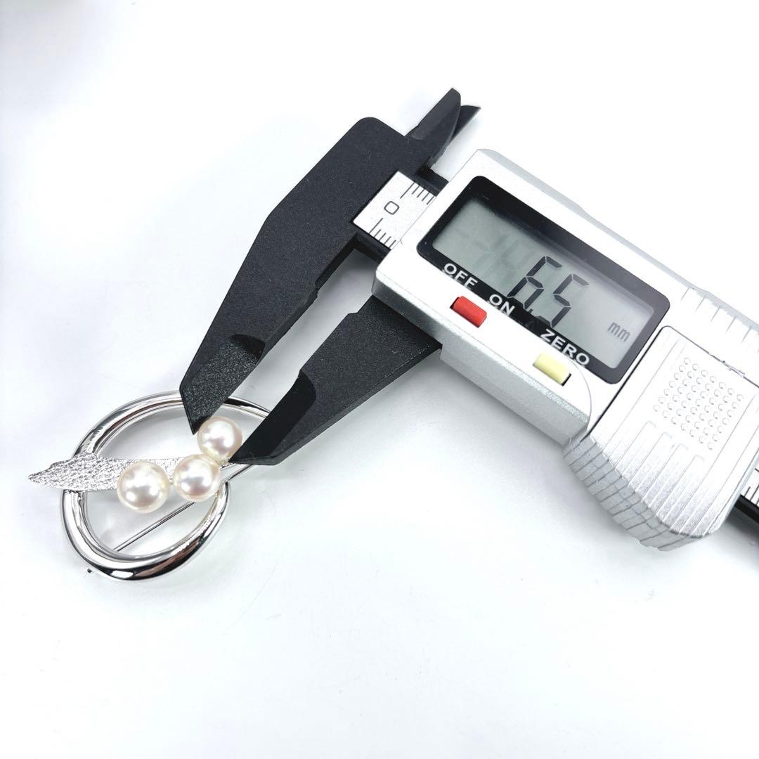 TASAKI タサキ パール ブローチ シルバー 本真珠 3粒 箱付き 保証書付