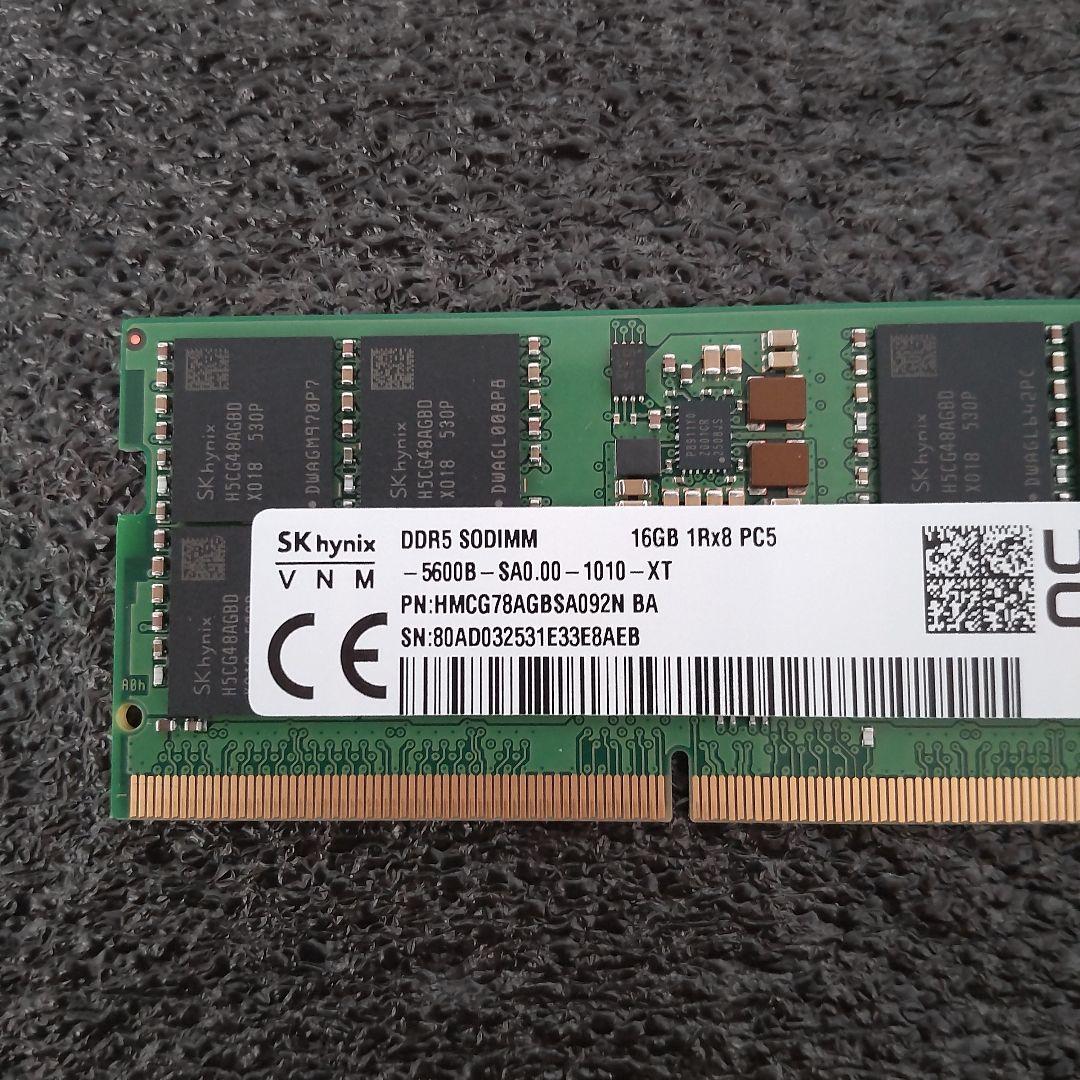 SK hynix DDR5 SODIMM 16GB PC5 1枚
