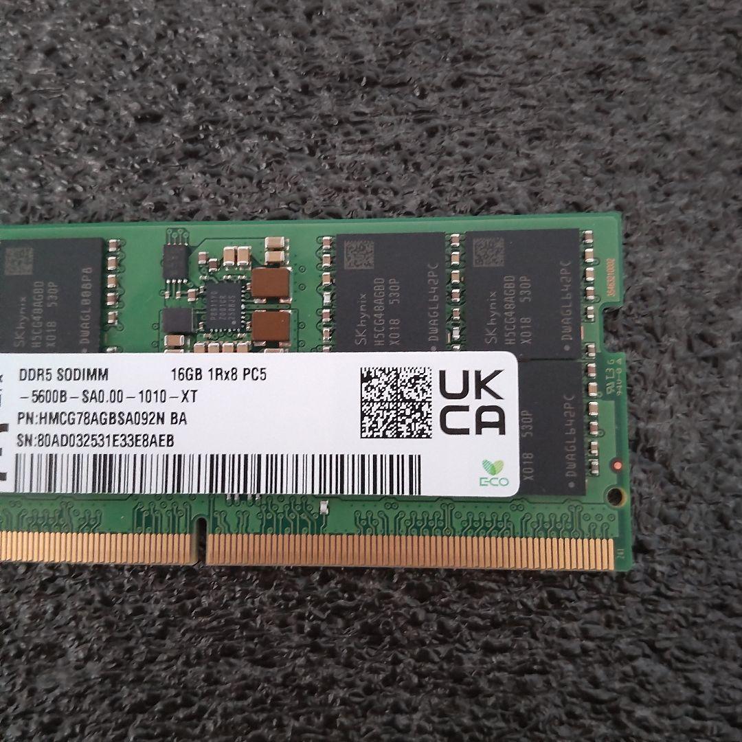 SK hynix DDR5 SODIMM 16GB PC5 1枚