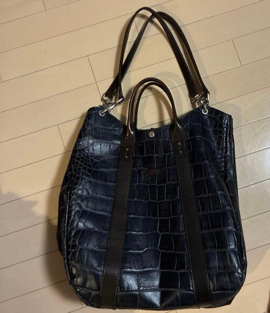 ダニエルアンドボブ 2way クロドーロ クロコ型押 トート A4可