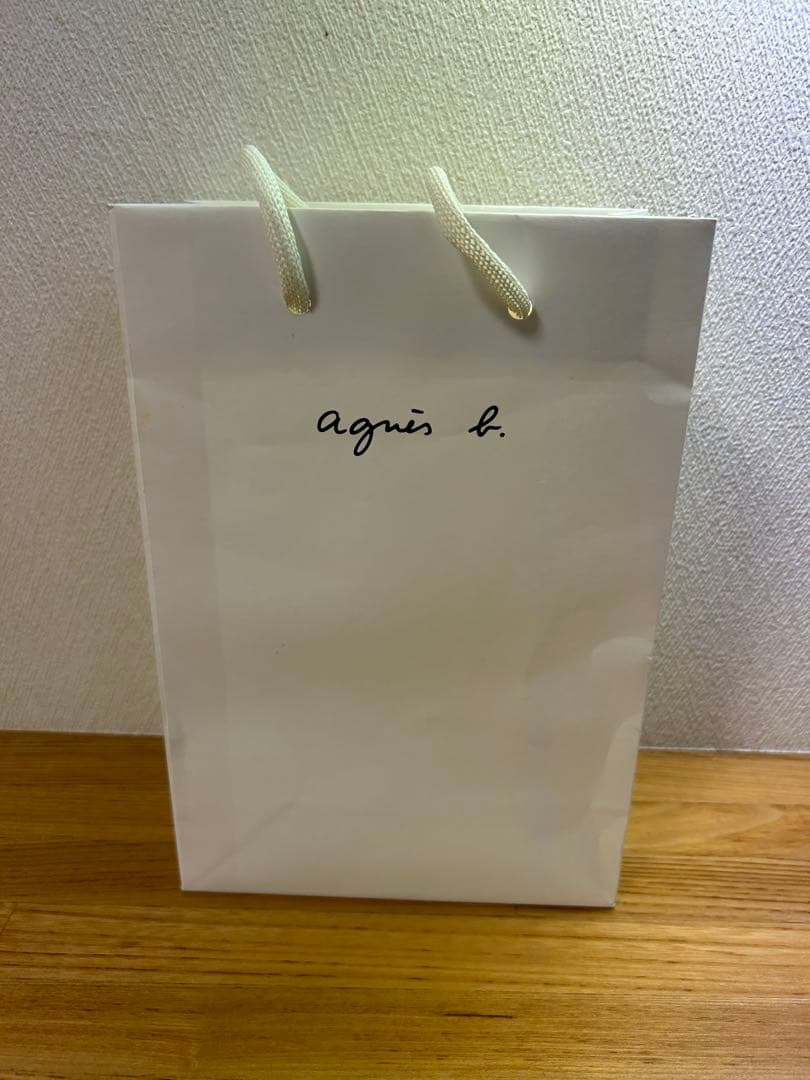 【ろる】agnès b. グレー レザー 名刺入れ